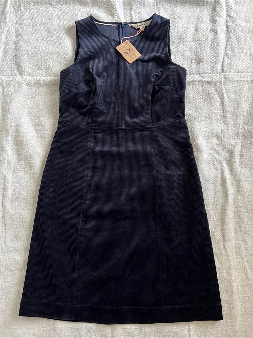 Boden Navy Corduroy Midi Sheath Dress
